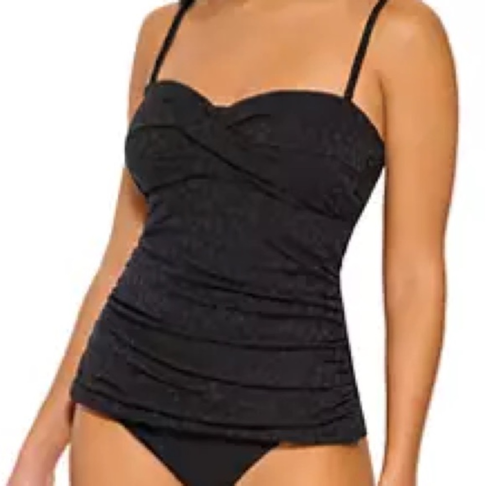 Retro vintage style black swimsuit